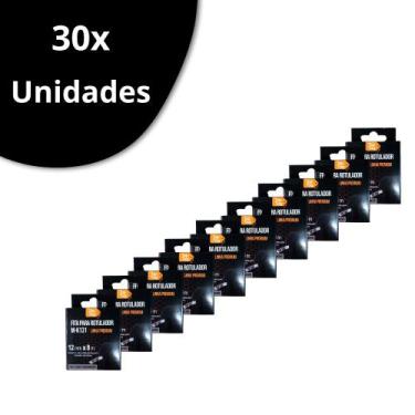 Imagem de Kit Acompanha 30 Fitas P/ Rotulador 12mm Transparente M131 - Top Tag, 