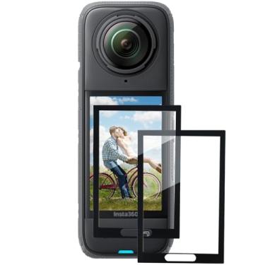 Imagem de PCTC Pacote com 2 protetores de tela Insta 360 X5/X4 para acessórios Insta360 X4 X 4 X5, vidro temperado anti-arranhões 0,3 mm, dureza 9H, antibolhas
