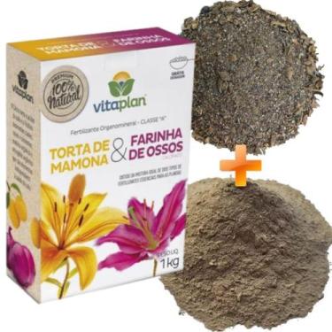 Imagem de Torta de Mamona + Farinha de Osso 1kg Vitaplan - Nutriplan