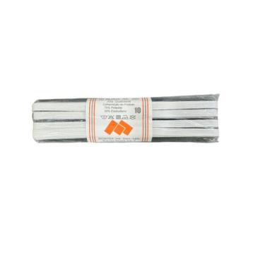Imagem de Elástico chato N10- 0.5mm branco Kit 10 rolos de 10 metros - Mor