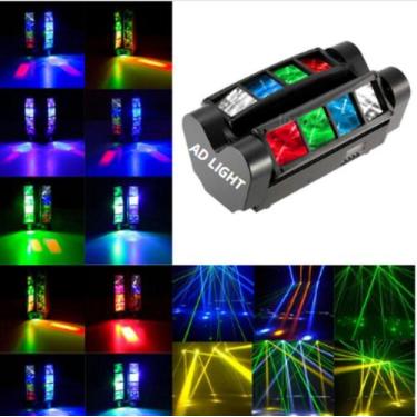 Imagem de Mini Moving Spider Beam 8 Leds 5w Osram Rgbw Dmx - ADLIGHT