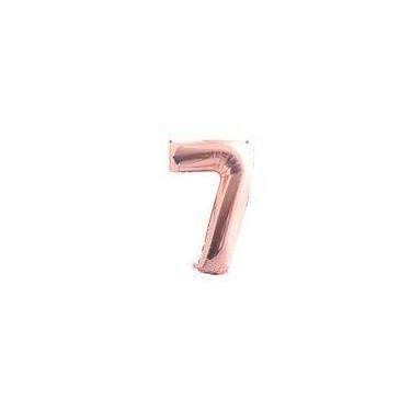 Imagem de Balão Metalizado Número Rose Gold de 40cm (16 Polegadas) - Rose Gold -