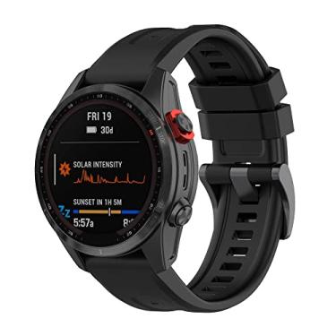 Imagem de Compatível com pulseiras Garmin Fenix 7s/Fenix 6S/Fenix 5S, pulseira de silicone de liberação rápida de substituição para relógio pulseiras para Garmin instinct 2S/7S Sapphire Solar (preto)