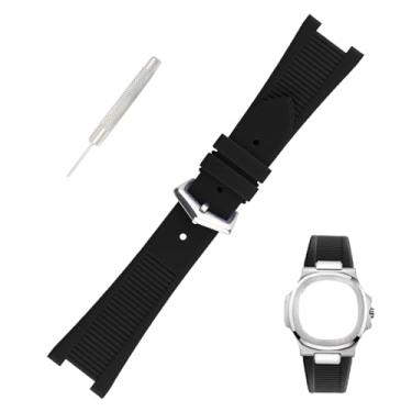 Imagem de Topuly Pulseira de relógio de borracha de 13 mm x 25 mm de substituição para Patek Philippe Nautilus PP 5711 1A010 5712 5712G 5726 5980 acessórios para homens e mulheres