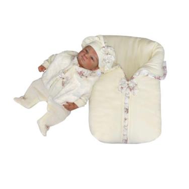 Imagem de Saida Maternidade De Saco Menina - PEQUENO ANJO, Palha 19