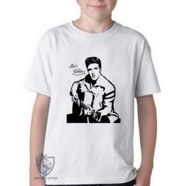 Imagem de Camiseta Infantil ou adulto Elvis Presley guitar Blusa Criança todos t