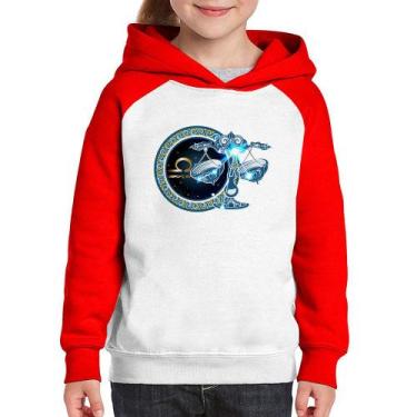 Imagem de Moletom Infantil Signo Libra Astrologia - Foca na Moda, Branco, Vermel