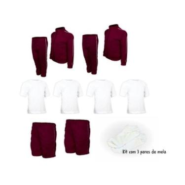 Imagem de Kit Juvenil Uniforme Escolar Cojunto Helanca Elanca Completo - Del Fra