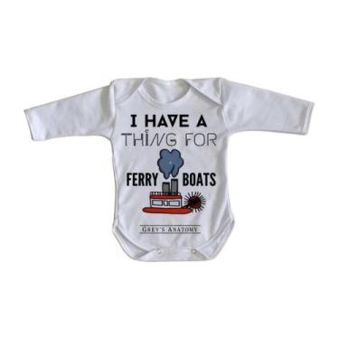 Imagem de body nenê criança roupa bebê manga longa  Grey's Anatomy Barca Derek -