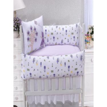 Imagem de Kit Mini Berço 10 Peças 100% Algodão Para Bebe Menino Menina - ENXOVAI