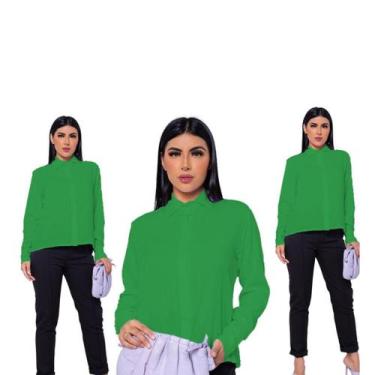 Imagem de Kit 3 Camisa Social Feminina Confortável Perfeita Para Qualquer Ocasiã