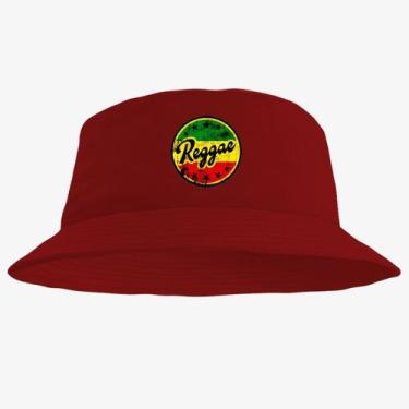 Imagem de Chapéu Bucket Hat Estampado Reggae - MP Moda Masculina, Único, Vermelh