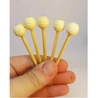 Imagem de Mini Pegador De Mel Espátula Madeira Lembrancinha 100 Peças - Patricin