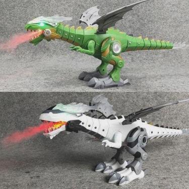 Imagem de Dinossauro Robô com asas solta fumaça com luz e som. - toy king