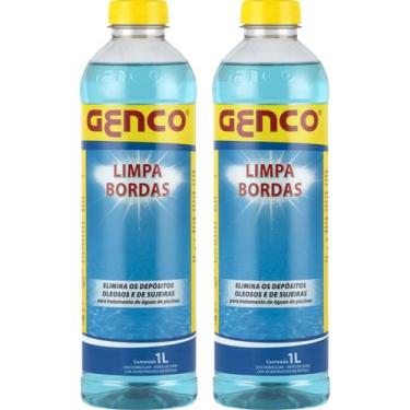 Imagem de 2 Limpa Bordas Para Piscinas Desengordurante Genco 1 Litro