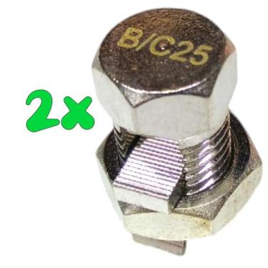 Imagem de Kit 2 Split Bolt Conector Parafuso Fendido 25mm para Emenda Cabos - 3M