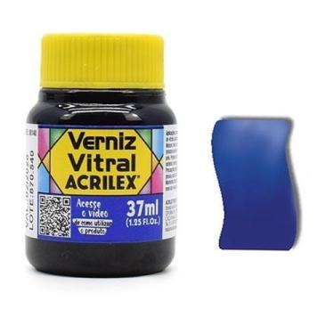 Imagem de Verniz Vitral Acrilex 37ml, 502 - AZUL COBALTO