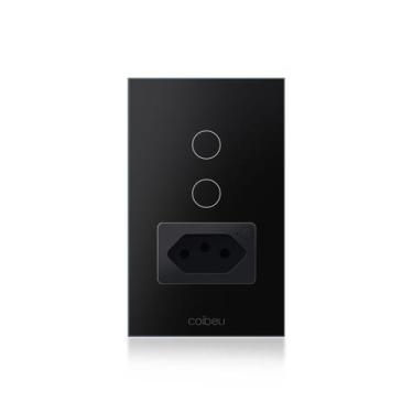 Imagem de Interruptor Inteligente COIBEU WiFi com Painel de Vidro  2 Interruptor