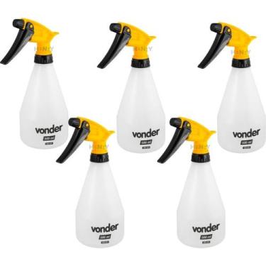 Imagem de Kit com 5 Borrifador Manual Pulverizador Vonder 500ml Regulável em Spr