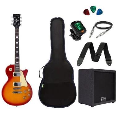 Imagem de Kit Guitarra Strinberg Les Paul LPS230 Amplificador Afinador Digital