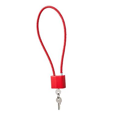 Imagem de oshhni Cadeado portátil cadeado à e ferrugem à prova água livre pa mários bagagem de ferramentas, Vermelho