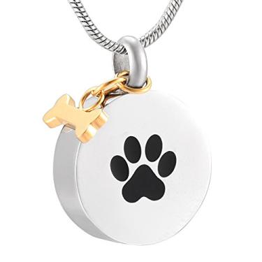 Imagem de Colares de urna de animal de estimação personalizados para cinzas para mulheres homens joias de cremação para cinzas personalizável cão de estimação cinzas colar lembrança memorial pingente para adulto, Aço inoxidável, Sem Pedra Preciosa
