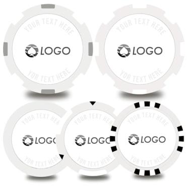 Imagem de pensoda 100-500 fichas de pôquer personalizadas, 5 disponíveis, impressão colorida imagem ou logotipo personalizado, coloque o design em uma ficha de plástico, conjunto para fichas de bar, festa,