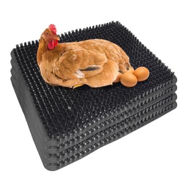 Imagem de Hamiledyi Almofadas de caixa de ninho de frango, 4 peças de tapetes de ninho de galinha laváveis, forros de plástico para caixa de ninho de galinha, tapetes reutilizáveis para deitar ovos para galinheiro e aves