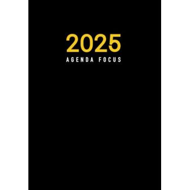 Imagem de Agenda: Semainier/Mensuel - Format A5 - Planificateur 'FOCUS' Productivité + Objectifs, 12 Mois, Citations inspirantes, Plan à 90 jours, Journal de ... Personnel, Notes, Couverture souple Noir
