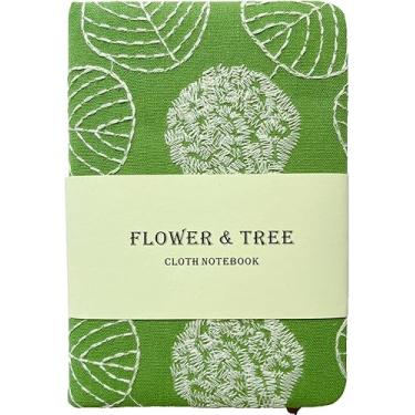 Imagem de ipoul Mini caderno bordado para meninas, diário de capa dura de tecido pequeno, A6, 264 páginas, caderno forrado 10 x 15 cm e caderno de desenho sem forro, diário fofo, bloco de notas de bolso, diário