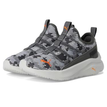 Imagem de PUMA Tênis infantil unissex Softride One4all sem cadarço, Cinza escuro - laranja rickie, 18