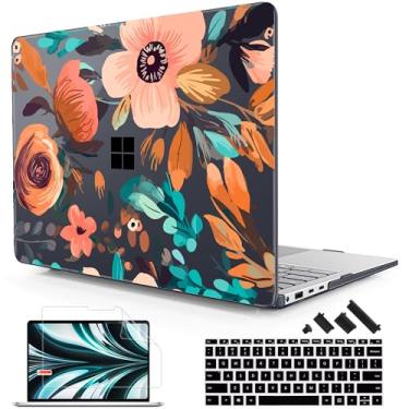 Imagem de Lepeoac Capa para laptop Microsoft Surface de 13,9 polegadas, Windows 11 Copilot+ PC 2024, 7ª edição, tela sensível ao toque, capa rígida de plástico com capa de teclado e protetor de tela, estampa