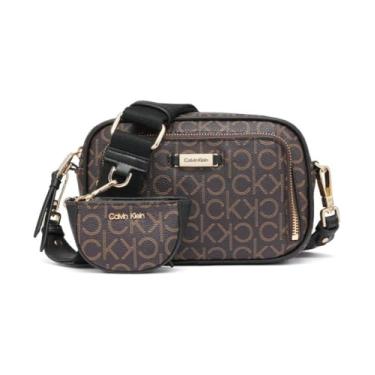 Imagem de Calvin Klein Bolsa transversal organizacional para câmera Zulle, marrom/cáqui/preto, One Size