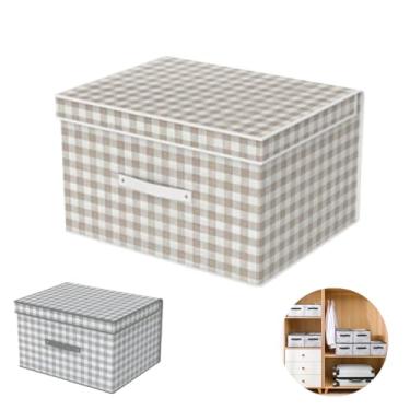 Imagem de Caixa Organizadora Multiuso C/Tampa Brinquedos Roupa Manta (Bege)