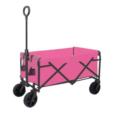Imagem de carroça Carrinho de vagão ao ar livre com rodas dobrável todo o terreno utilitário praia vagão carrinho carrinhos e vagões grande capacidade para acampamento dobrável