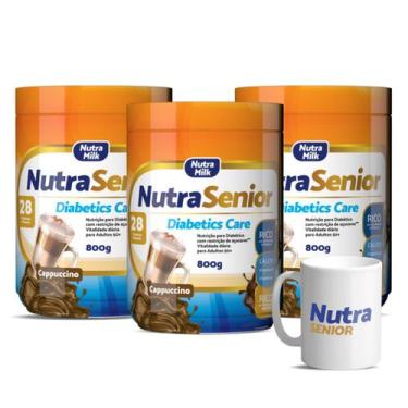 Imagem de kit 3 Nutra Senior Adulto 50 Diabetics Care 800g e Caneca Exclusiva - 