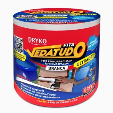 Imagem de Super Fita Veda Tudo Dryko Branca 100Mm X 1,5M Ultradry, Branco