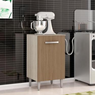 Imagem de Balcão Multiuso porta Botijão de Gás Angela Elmo/Marrom HR Móveis