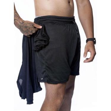 Imagem de Bermuda Short fit Masculina Academia Corrida c/ Compressão Elastano - 