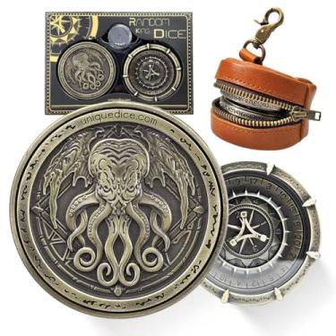 Imagem de Unique Dice Roulette Dice Metal Dice Set Mechanical Dice Spinner DND Roller D&D Dice Dice Spinner Dice D20 D6, D8, D10, D12 for Dungeons and Dragons Wheel Roller collectable TRPG