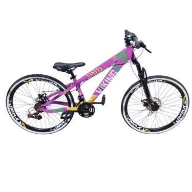 Imagem de Bicicleta 26 VikingX Tuff25 21v Indexada Freeride Freio Disco Mecânico Pneu Slick Fino Fx1.50-Unissex