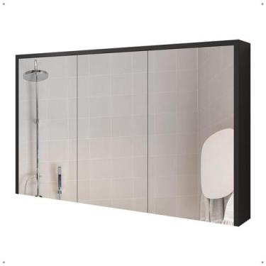 Imagem de Armário Espelheira Banheiro Trindade 3 Portas Amortecedor - Emes Movei