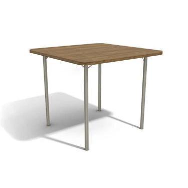 Imagem de Mesa Para Cozinha Sena Com Tampo 90cm Niquel Nogueira Kappesberg