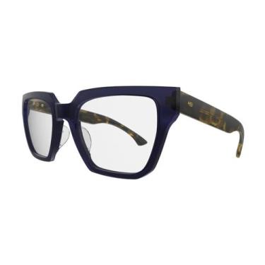 Imagem de Armação de grau hb ecobloc 0486 matte blue classical havana