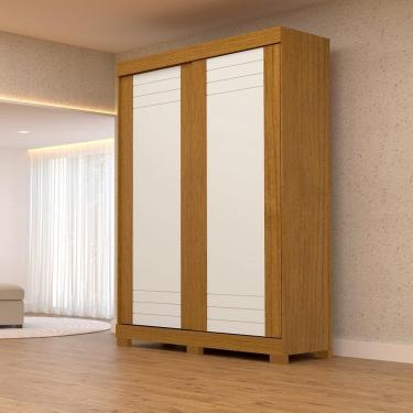 Imagem de Guarda Roupa Solteiro França 2 Portas Linhamobília Cinamomo Off White
