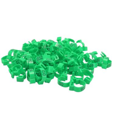 Imagem de Plasitc Legável de 20 Mm 001 a 100 Tags de Identificação de Aves Numerosas Clipe de Rings de Pernas para Galinhas Patos Gans Codornos Pombos Peru Cem 100pcs Gardening de Bandas