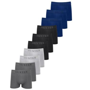 Imagem de Kit 10 Cuecas Masculinas Boxer Microfibra Huxter , Colors, GG