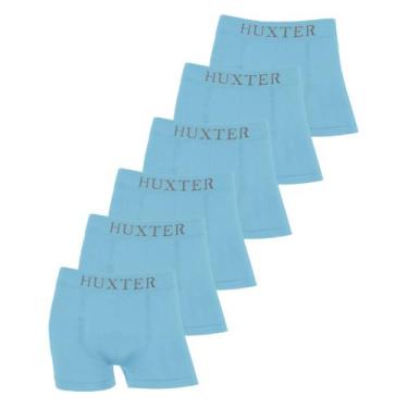 Imagem de Kit 6 Cuecas Masculinas Boxer Microfibra Huxter , Azul, GG