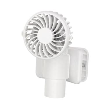Imagem de Bothyi Clip no ventilador fã pessoal portátil baixo ruído recarregável base destacável 3 velocidades fã de mesa para dormitório de acampamento de escritório, Branco