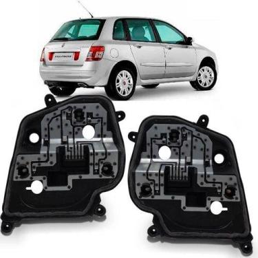 Imagem de Par Tampa Placa Circuito Soquete Lanterna Stilo 2008 A 2012 - Fiat